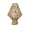 GloboStar® CAYMAN 01854 Boho Κρεμαστό Φωτιστικό Οροφής Μονόφωτο 1 x E27 AC220-240V IP20 – Φ60 x Υ86cm – Μπεζ Λεπτό Σχοινί Τριχιά Πλέγμα – 5 Χρόνια Εγγύηση