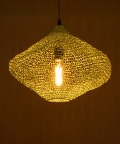 GloboStar® KENTUCKY 01864 Vintage Κρεμαστό Φωτιστικό Οροφής Μονόφωτο 1 x E27 AC220-240V IP20 – Φ40 x Υ30cm – Apple Green Μεταλλικό Πλέγμα – 5 Χρόνια Εγγύηση