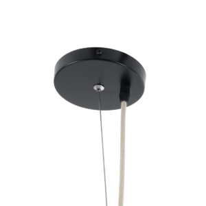 GloboStar® KENTUCKY 01865 Vintage Κρεμαστό Φωτιστικό Οροφής Μονόφωτο 1 x E27 AC220-240V IP20 – Φ60 x Υ50cm – Μπεζ Εκρού Μεταλλικό Πλέγμα