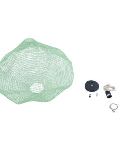 GloboStar® KENTUCKY 01866 Vintage Κρεμαστό Φωτιστικό Οροφής Μονόφωτο 1 x E27 AC220-240V IP20 – Φ60 x Υ50cm – Τιρκουάζ Μεταλλικό Πλέγμα