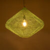GloboStar® KENTUCKY 01866 Vintage Κρεμαστό Φωτιστικό Οροφής Μονόφωτο 1 x E27 AC220-240V IP20 – Φ60 x Υ50cm – Τιρκουάζ Μεταλλικό Πλέγμα