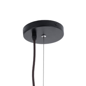 GloboStar® KENTUCKY 01867 Vintage Κρεμαστό Φωτιστικό Οροφής Μονόφωτο 1 x E27 AC220-240V IP20 – Φ60 x Υ50cm – Σκούρο Καφέ Μεταλλικό Πλέγμα