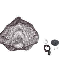 GloboStar® KENTUCKY 01867 Vintage Κρεμαστό Φωτιστικό Οροφής Μονόφωτο 1 x E27 AC220-240V IP20 – Φ60 x Υ50cm – Σκούρο Καφέ Μεταλλικό Πλέγμα