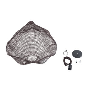 GloboStar® KENTUCKY 01867 Vintage Κρεμαστό Φωτιστικό Οροφής Μονόφωτο 1 x E27 AC220-240V IP20 – Φ60 x Υ50cm – Σκούρο Καφέ Μεταλλικό Πλέγμα