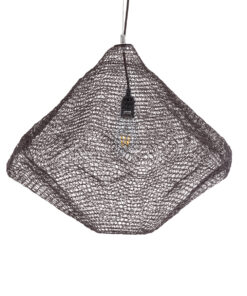 GloboStar® KENTUCKY 01867 Vintage Κρεμαστό Φωτιστικό Οροφής Μονόφωτο 1 x E27 AC220-240V IP20 – Φ60 x Υ50cm – Σκούρο Καφέ Μεταλλικό Πλέγμα