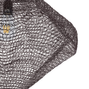 GloboStar® KENTUCKY 01867 Vintage Κρεμαστό Φωτιστικό Οροφής Μονόφωτο 1 x E27 AC220-240V IP20 – Φ60 x Υ50cm – Σκούρο Καφέ Μεταλλικό Πλέγμα