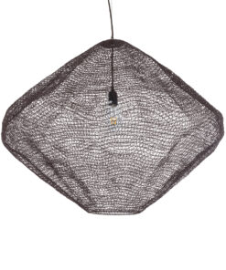 GloboStar® KENTUCKY 01869 Vintage Κρεμαστό Φωτιστικό Οροφής Μονόφωτο 1 x E27 AC220-240V IP20 – Φ90 x Υ70cm – Σκούρο Καφέ Μεταλλικό Πλέγμα