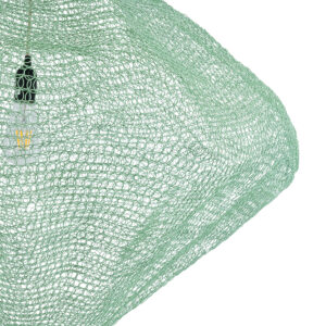 GloboStar® KENTUCKY 01870 Vintage Κρεμαστό Φωτιστικό Οροφής Μονόφωτο 1 x E27 AC220-240V IP20 – Φ90 x Υ70cm – Τιρκουάζ Μεταλλικό Πλέγμα