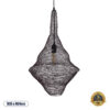 GloboStar® KENTUCKY 01872 Vintage Κρεμαστό Φωτιστικό Οροφής Μονόφωτο 1 x E27 AC220-240V IP20 – Φ35 x Υ60cm – Σκούρο Καφέ Μεταλλικό Πλέγμα – 5 Χρόνια Εγγύηση
