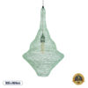 GloboStar® KENTUCKY 01873 Vintage Κρεμαστό Φωτιστικό Οροφής Μονόφωτο 1 x E27 AC220-240V IP20 – Φ35 x Υ60cm – Apple Green Μεταλλικό Πλέγμα – 5 Χρόνια Εγγύηση