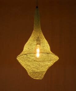 GloboStar® KENTUCKY 01873 Vintage Κρεμαστό Φωτιστικό Οροφής Μονόφωτο 1 x E27 AC220-240V IP20 – Φ35 x Υ60cm – Apple Green Μεταλλικό Πλέγμα – 5 Χρόνια Εγγύηση