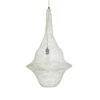 GloboStar® KENTUCKY 01874 Vintage Κρεμαστό Φωτιστικό Οροφής Μονόφωτο 1 x E27 AC220-240V IP20 – Φ50 x Υ90cm – Μπεζ Εκρού Μεταλλικό Πλέγμα