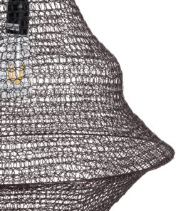 GloboStar® KENTUCKY 01875 Vintage Κρεμαστό Φωτιστικό Οροφής Μονόφωτο 1 x E27 AC220-240V IP20 – Φ50 x Υ90cm – Σκούρο Καφέ Μεταλλικό Πλέγμα