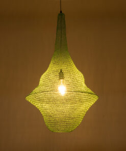 GloboStar® KENTUCKY 01876 Vintage Κρεμαστό Φωτιστικό Οροφής Μονόφωτο 1 x E27 AC220-240V IP20 – Φ50 x Υ90cm – Τιρκουάζ Μεταλλικό Πλέγμα