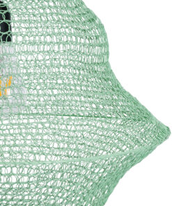 GloboStar® KENTUCKY 01876 Vintage Κρεμαστό Φωτιστικό Οροφής Μονόφωτο 1 x E27 AC220-240V IP20 – Φ50 x Υ90cm – Τιρκουάζ Μεταλλικό Πλέγμα