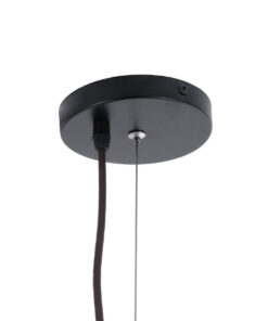 GloboStar® KENTUCKY 01878 Vintage Κρεμαστό Φωτιστικό Οροφής Μονόφωτο 1 x E27 AC220-240V IP20 – Φ80 x Υ140cm – Σκούρο Καφέ Μεταλλικό Πλέγμα