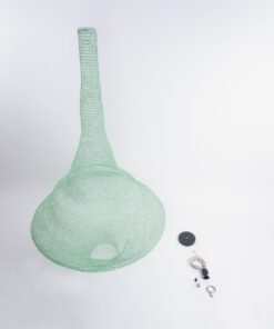 GloboStar® KENTUCKY 01879 Vintage Κρεμαστό Φωτιστικό Οροφής Μονόφωτο 1 x E27 AC220-240V IP20 – Φ80 x Υ140cm – Τιρκουάζ Μεταλλικό Πλέγμα