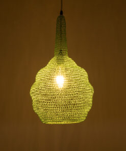 GloboStar® KENTUCKY 01882 Vintage Κρεμαστό Φωτιστικό Οροφής Μονόφωτο 1 x E27 AC220-240V IP20 – Φ30 x Υ50cm – Τιρκουάζ Μεταλλικό Πλέγμα