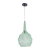 GloboStar® KENTUCKY 01882 Vintage Κρεμαστό Φωτιστικό Οροφής Μονόφωτο 1 x E27 AC220-240V IP20 – Φ30 x Υ50cm – Τιρκουάζ Μεταλλικό Πλέγμα