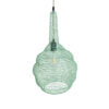 GloboStar® KENTUCKY 01882 Vintage Κρεμαστό Φωτιστικό Οροφής Μονόφωτο 1 x E27 AC220-240V IP20 – Φ30 x Υ50cm – Τιρκουάζ Μεταλλικό Πλέγμα