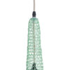 GloboStar® KENTUCKY 01882 Vintage Κρεμαστό Φωτιστικό Οροφής Μονόφωτο 1 x E27 AC220-240V IP20 – Φ30 x Υ50cm – Τιρκουάζ Μεταλλικό Πλέγμα