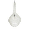 GloboStar® KENTUCKY 01883 Vintage Κρεμαστό Φωτιστικό Οροφής Μονόφωτο 1 x E27 AC220-240V IP20 – Φ60 x Υ90cm – Μπεζ Εκρού Μεταλλικό Πλέγμα