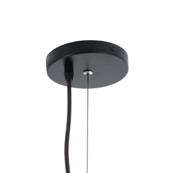 GloboStar® KENTUCKY 01884 Vintage Κρεμαστό Φωτιστικό Οροφής Μονόφωτο 1 x E27 AC220-240V IP20 – Φ60 x Υ90cm – Σκούρο Καφέ Μεταλλικό Πλέγμα