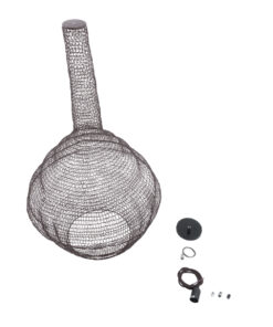 GloboStar® KENTUCKY 01884 Vintage Κρεμαστό Φωτιστικό Οροφής Μονόφωτο 1 x E27 AC220-240V IP20 – Φ60 x Υ90cm – Σκούρο Καφέ Μεταλλικό Πλέγμα