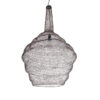 GloboStar® KENTUCKY 01884 Vintage Κρεμαστό Φωτιστικό Οροφής Μονόφωτο 1 x E27 AC220-240V IP20 – Φ60 x Υ90cm – Σκούρο Καφέ Μεταλλικό Πλέγμα