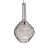 GloboStar® KENTUCKY 01884 Vintage Κρεμαστό Φωτιστικό Οροφής Μονόφωτο 1 x E27 AC220-240V IP20 – Φ60 x Υ90cm – Σκούρο Καφέ Μεταλλικό Πλέγμα