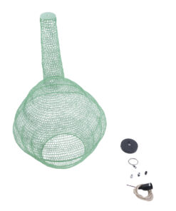 GloboStar® KENTUCKY 01885 Vintage Κρεμαστό Φωτιστικό Οροφής Μονόφωτο 1 x E27 AC220-240V IP20 – Φ60 x Υ90cm – Τιρκουάζ Μεταλλικό Πλέγμα