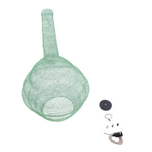 GloboStar® KENTUCKY 01885 Vintage Κρεμαστό Φωτιστικό Οροφής Μονόφωτο 1 x E27 AC220-240V IP20 – Φ60 x Υ90cm – Τιρκουάζ Μεταλλικό Πλέγμα