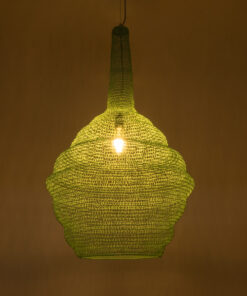 GloboStar® KENTUCKY 01885 Vintage Κρεμαστό Φωτιστικό Οροφής Μονόφωτο 1 x E27 AC220-240V IP20 – Φ60 x Υ90cm – Τιρκουάζ Μεταλλικό Πλέγμα