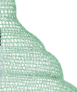 GloboStar® KENTUCKY 01885 Vintage Κρεμαστό Φωτιστικό Οροφής Μονόφωτο 1 x E27 AC220-240V IP20 – Φ60 x Υ90cm – Τιρκουάζ Μεταλλικό Πλέγμα