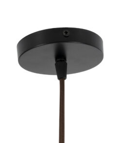 GloboStar® KENTUCKY 01896 Vintage Κρεμαστό Φωτιστικό Οροφής Μονόφωτο 1 x E27 AC220-240V IP20 – Φ40 x Υ70cm – Σκούρο Καφέ Μεταλλικό Πλέγμα