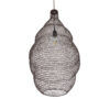 GloboStar® KENTUCKY 01896 Vintage Κρεμαστό Φωτιστικό Οροφής Μονόφωτο 1 x E27 AC220-240V IP20 – Φ40 x Υ70cm – Σκούρο Καφέ Μεταλλικό Πλέγμα