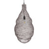 GloboStar® KENTUCKY 01896 Vintage Κρεμαστό Φωτιστικό Οροφής Μονόφωτο 1 x E27 AC220-240V IP20 – Φ40 x Υ70cm – Σκούρο Καφέ Μεταλλικό Πλέγμα