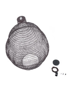 GloboStar® KENTUCKY 01899 Vintage Κρεμαστό Φωτιστικό Οροφής Μονόφωτο 1 x E27 AC220-240V IP20 – Φ40 x Υ60cm – Σκούρο Καφέ Μεταλλικό Πλέγμα