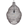 GloboStar® KENTUCKY 01899 Vintage Κρεμαστό Φωτιστικό Οροφής Μονόφωτο 1 x E27 AC220-240V IP20 – Φ40 x Υ60cm – Σκούρο Καφέ Μεταλλικό Πλέγμα