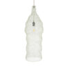 GloboStar® KENTUCKY 01904 Vintage Κρεμαστό Φωτιστικό Οροφής Μονόφωτο 1 x E27 AC220-240V IP20 – Φ30 x Υ80cm – Μπεζ Εκρού Μεταλλικό Πλέγμα