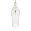 GloboStar® KENTUCKY 01904 Vintage Κρεμαστό Φωτιστικό Οροφής Μονόφωτο 1 x E27 AC220-240V IP20 – Φ30 x Υ80cm – Μπεζ Εκρού Μεταλλικό Πλέγμα