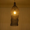 GloboStar® KENTUCKY 01905 Vintage Κρεμαστό Φωτιστικό Οροφής Μονόφωτο 1 x E27 AC220-240V IP20 – Φ30 x Υ80cm – Σκούρο Καφέ Μεταλλικό Πλέγμα