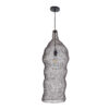 GloboStar® KENTUCKY 01905 Vintage Κρεμαστό Φωτιστικό Οροφής Μονόφωτο 1 x E27 AC220-240V IP20 – Φ30 x Υ80cm – Σκούρο Καφέ Μεταλλικό Πλέγμα