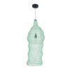 GloboStar® KENTUCKY 01906 Vintage Κρεμαστό Φωτιστικό Οροφής Μονόφωτο 1 x E27 AC220-240V IP20 – Φ30 x Υ80cm – Τιρκουάζ Μεταλλικό Πλέγμα