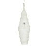 GloboStar® KENTUCKY 01907 Vintage Κρεμαστό Φωτιστικό Οροφής Μονόφωτο 1 x E27 AC220-240V IP20 – Φ30 x Υ105cm – Μπεζ Εκρού Μεταλλικό Πλέγμα