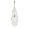 GloboStar® KENTUCKY 01907 Vintage Κρεμαστό Φωτιστικό Οροφής Μονόφωτο 1 x E27 AC220-240V IP20 – Φ30 x Υ105cm – Μπεζ Εκρού Μεταλλικό Πλέγμα