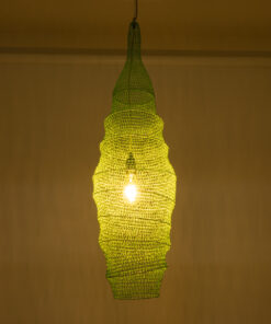 GloboStar® KENTUCKY 01909 Vintage Κρεμαστό Φωτιστικό Οροφής Μονόφωτο 1 x E27 AC220-240V IP20 – Φ30 x Υ105cm – Τιρκουάζ Μεταλλικό Πλέγμα