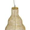 GloboStar® KENTUCKY 01910 Vintage Κρεμαστό Φωτιστικό Οροφής Μονόφωτο 1 x E27 AC220-240V IP20 – Φ40 x Υ80cm – Μπεζ Μεταλλικό με Μπαμπού Πλέγμα