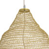 GloboStar® KENTUCKY 01911 Vintage Κρεμαστό Φωτιστικό Οροφής Μονόφωτο 1 x E27 AC220-240V IP20 – Φ60 x Υ80cm – Μπεζ Μεταλλικό με Μπαμπού Πλέγμα