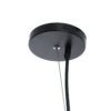 GloboStar® KENTUCKY 01912 Vintage Κρεμαστό Φωτιστικό Οροφής Μονόφωτο 1 x E27 AC220-240V IP20 – Φ60 x Υ70cm – Μαύρο Μεταλλικό με Μπαμπού Πλέγμα